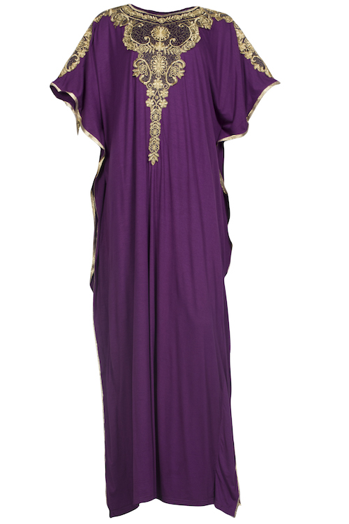 JW5001 Quality Batwing Dress Purple