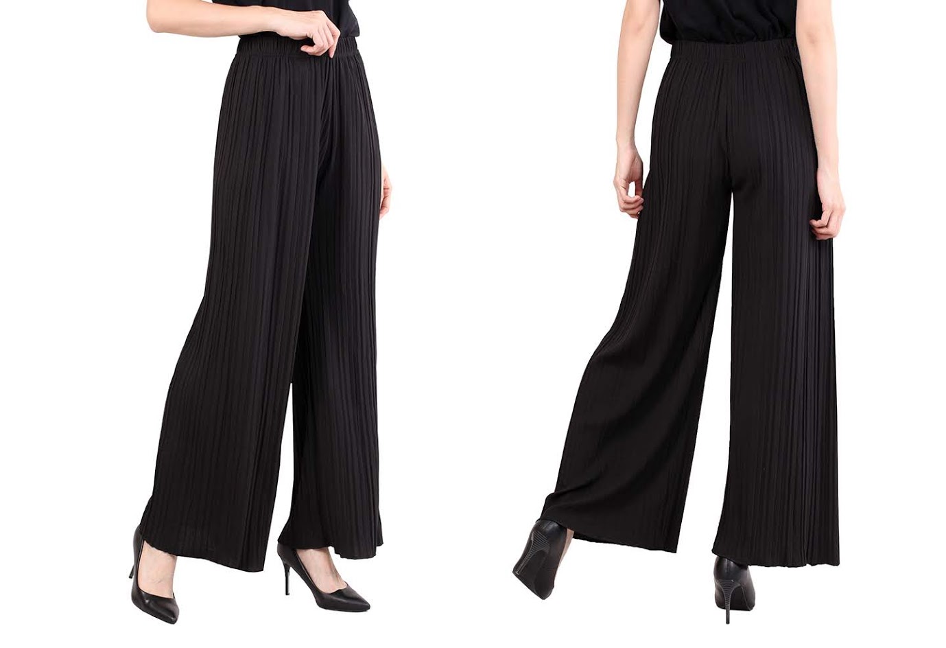 QA-476 Ladies Palazzo Pant Black