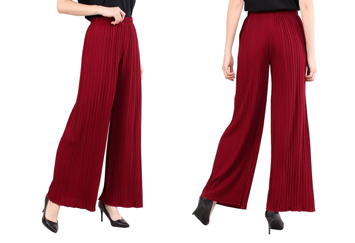 QA-476 Ladies Palazzo Pant Maroon