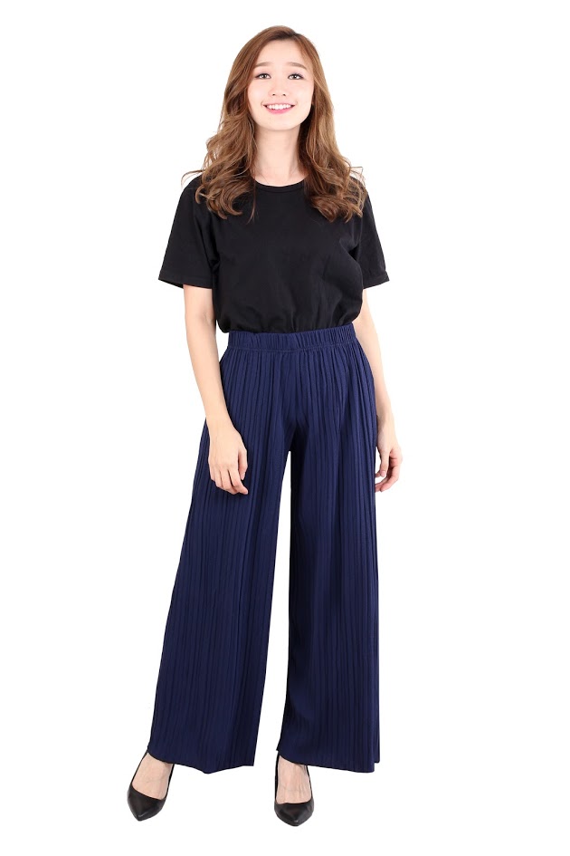 QA-476 Ladies Palazzo Pant Blue