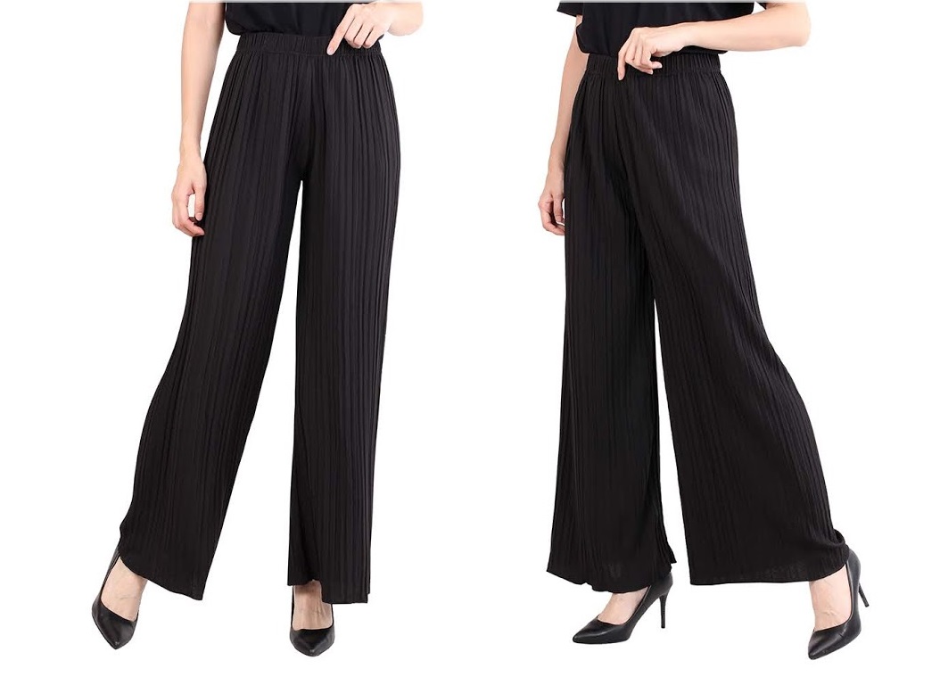 QA-476 Ladies Palazzo Pant Black