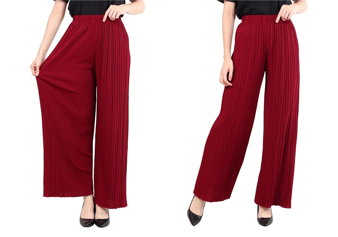 QA-476 Ladies Palazzo Pant Maroon