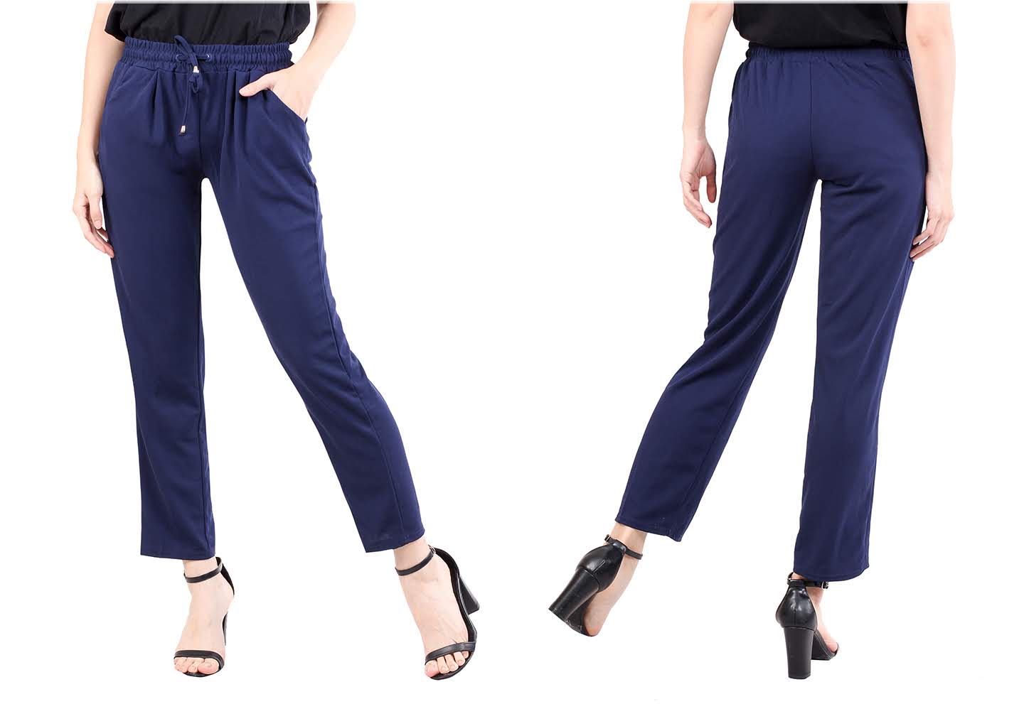 QA-478 Women Casual Pant Blue