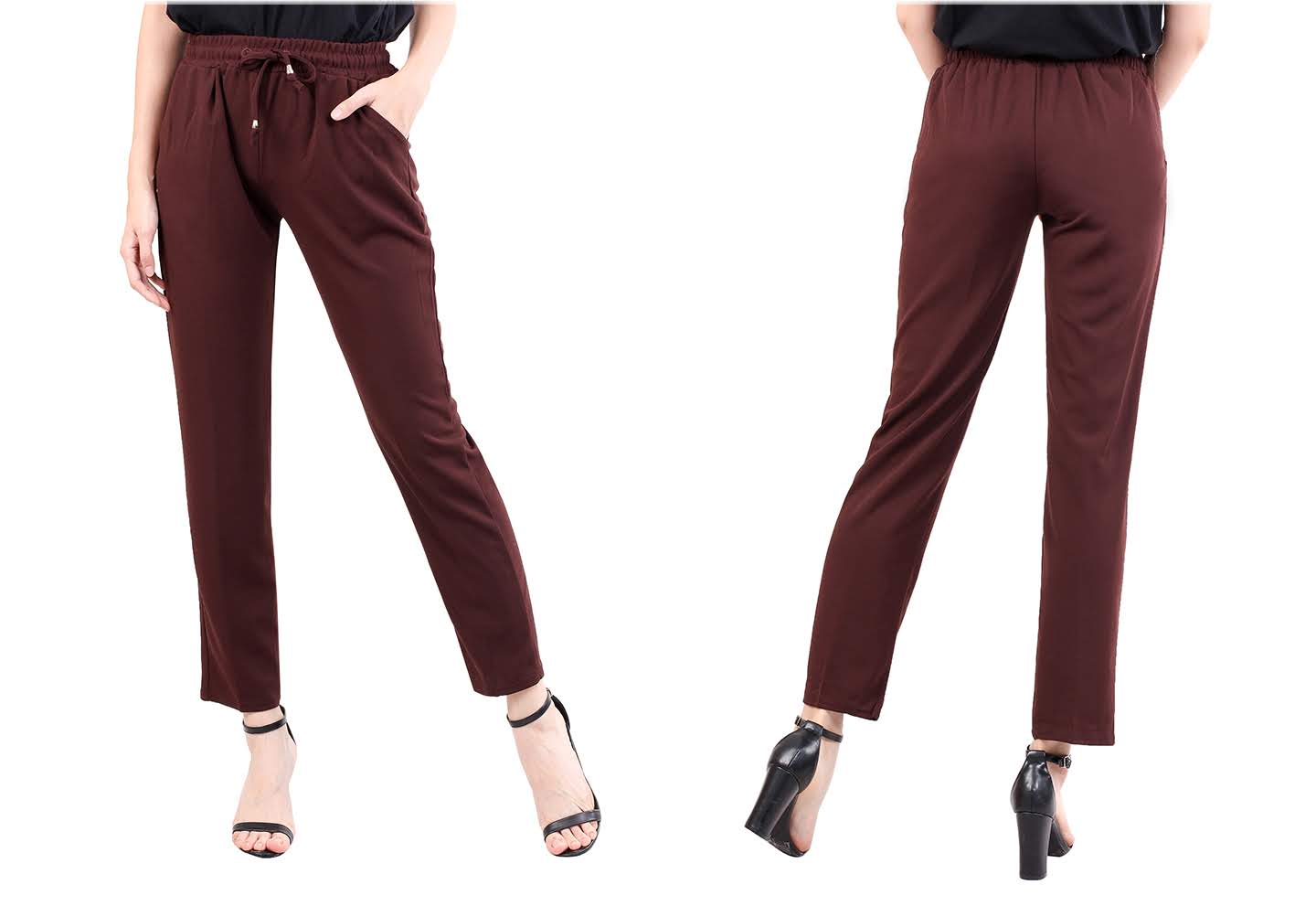 QA-478 Women Casual Pant Brown