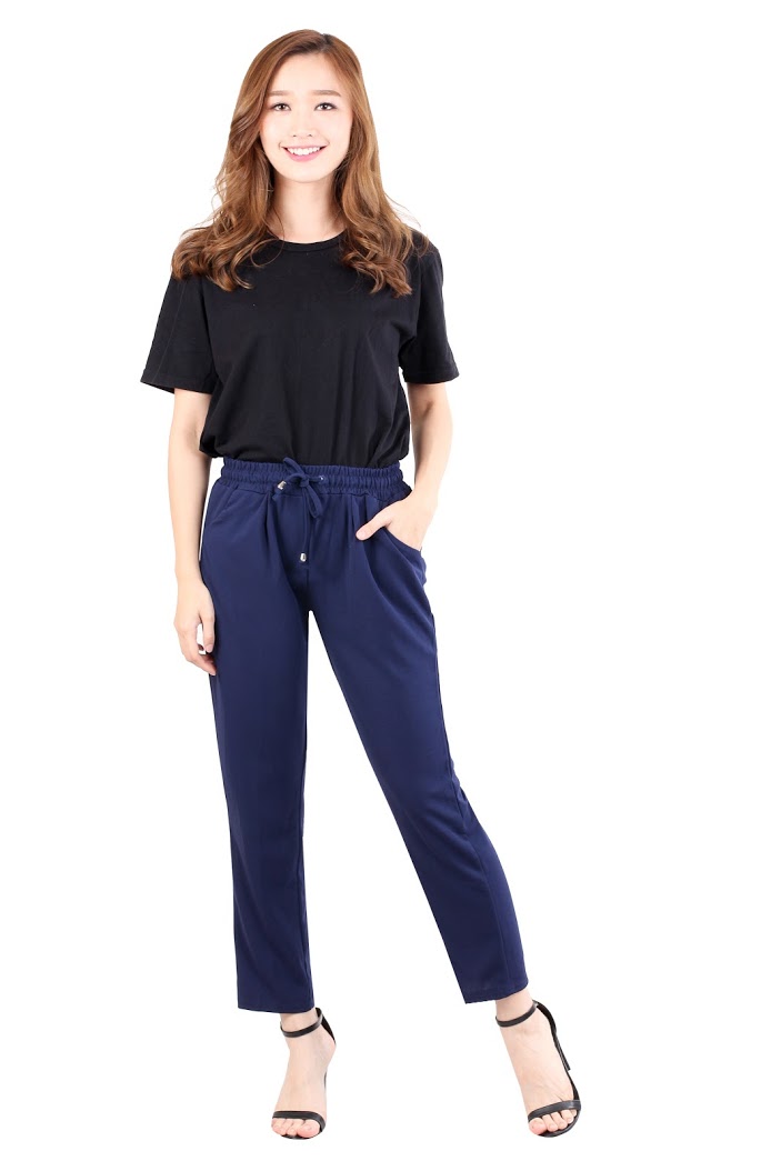 QA-478 Women Casual Pant Blue