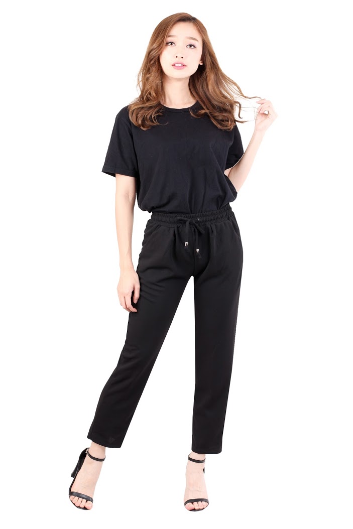 QA-478 Women Casual Pant Black