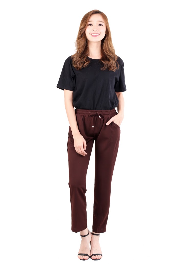 QA-478 Women Casual Pant Brown