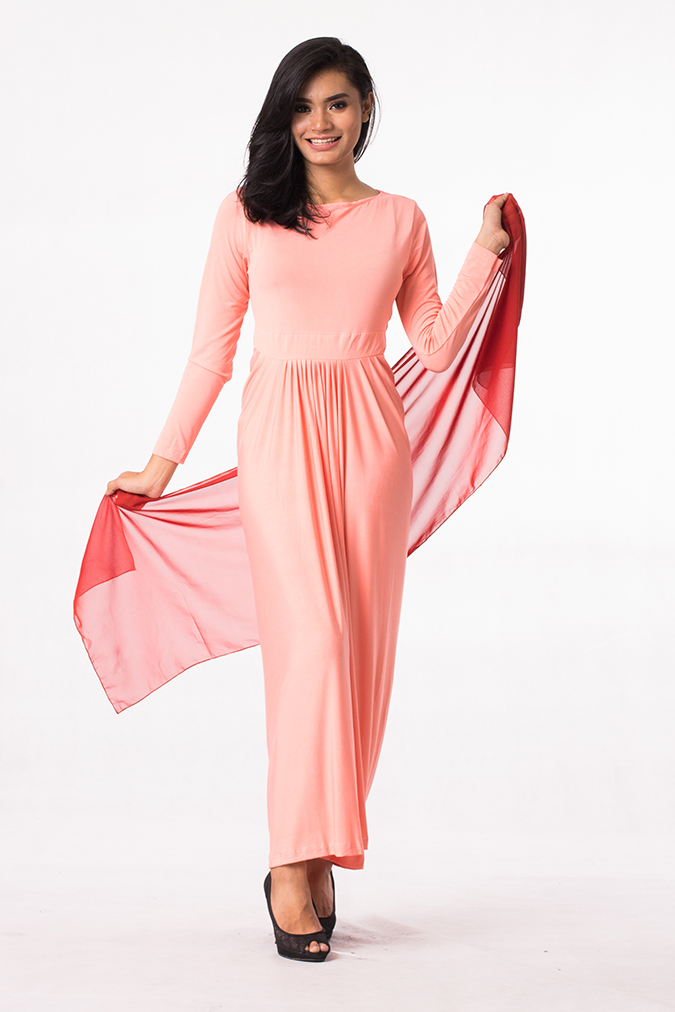 JW5035 Pretty Jubah Peach