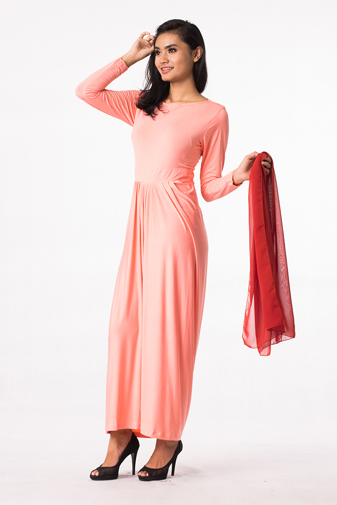 JW5035 Pretty Jubah Peach