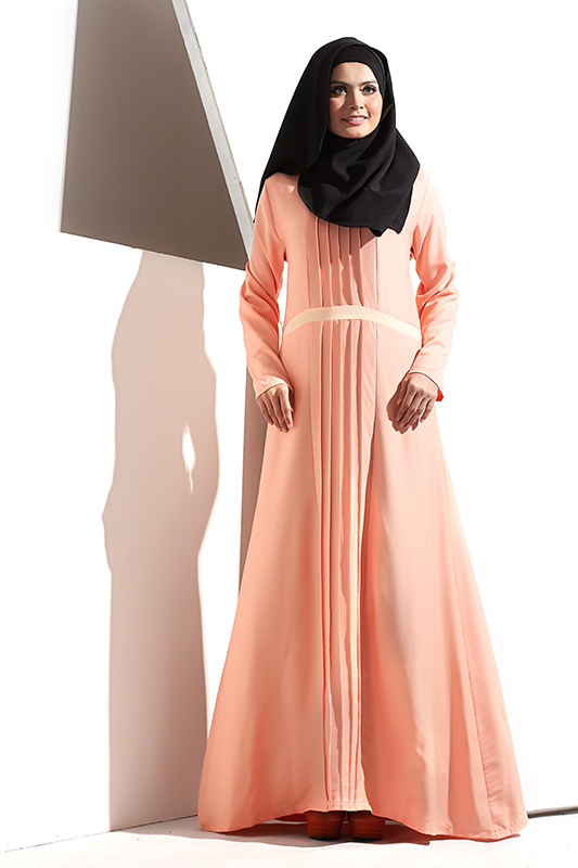 JW5041 Trendy Jubah Peach