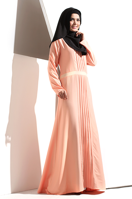 JW5041 Trendy Jubah Peach