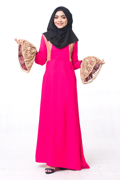 JW5050 Lovely Jubah Dark Pink