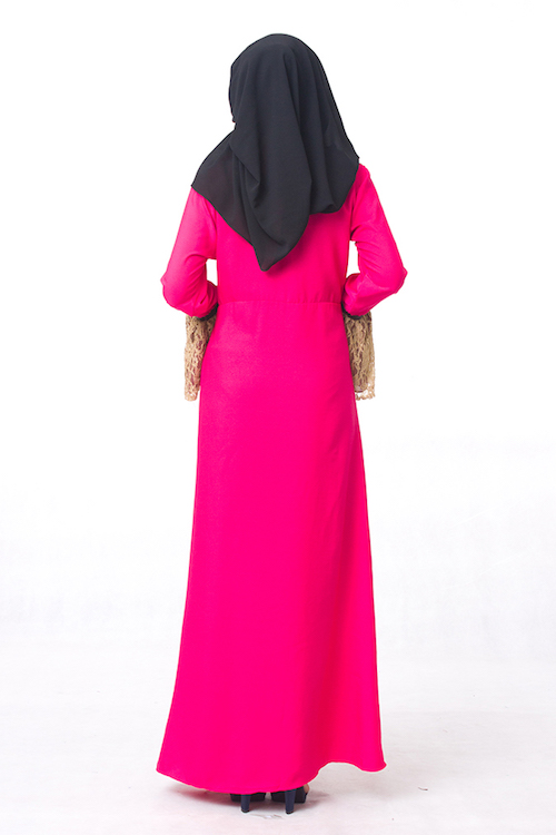 JW5050 Lovely Jubah Dark Pink