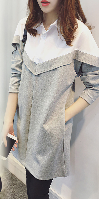 JW5058 Trendy Top Grey