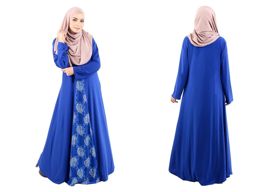 QA-485 Women's Flare Jubah Blue