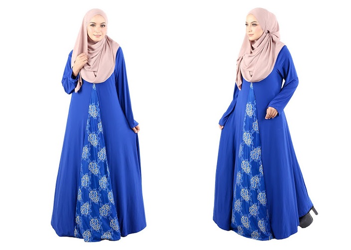 QA-485 Women's Flare Jubah Blue