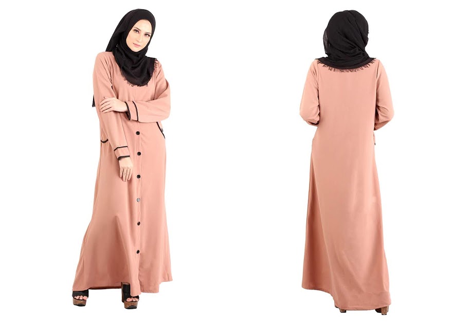 QA-486 Muslimah Stylish Jubah Beige