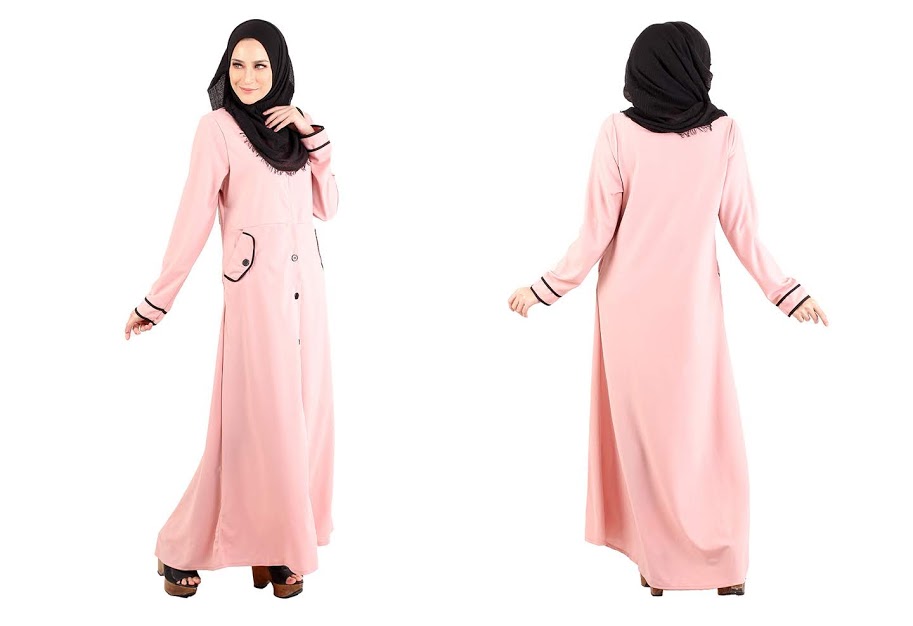 QA-486 Muslimah Stylish Jubah Pink