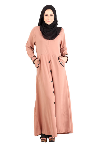 QA-486 Muslimah Stylish Jubah Beige