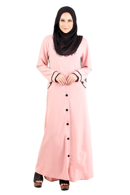 QA-486 Muslimah Stylish Jubah Pink