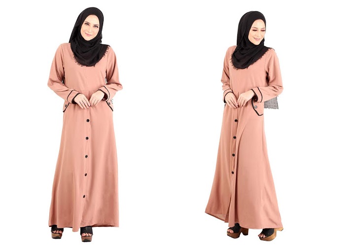 QA-486 Muslimah Stylish Jubah Beige