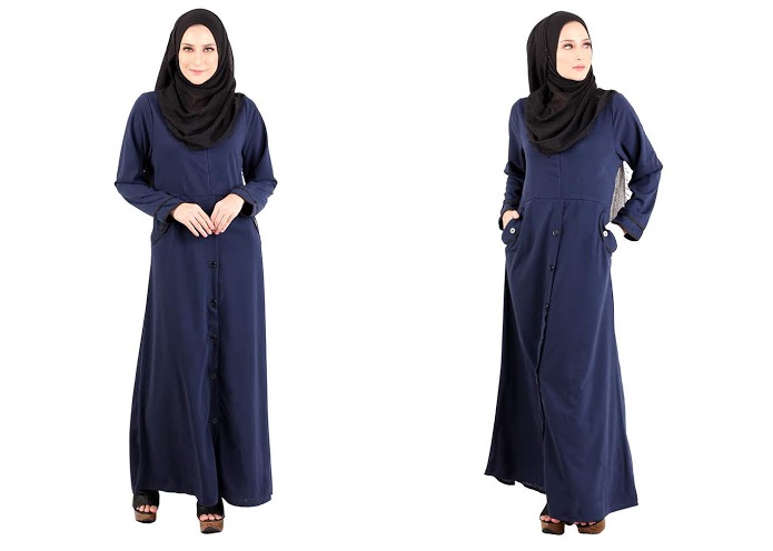 QA-486 Muslimah Stylish Jubah Navy Blue