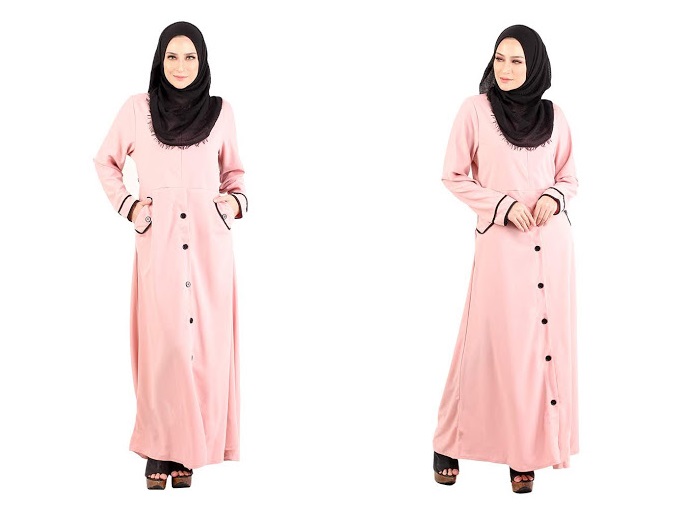 QA-486 Muslimah Stylish Jubah Pink