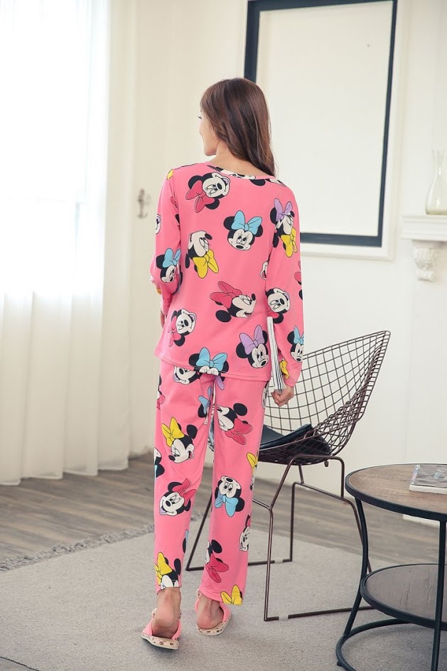 QA-487 Cute Printed Sleepwear Pink Minnie