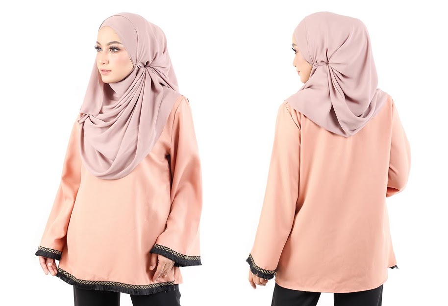 QA-488 Lovely Muslimah Blouse Beige