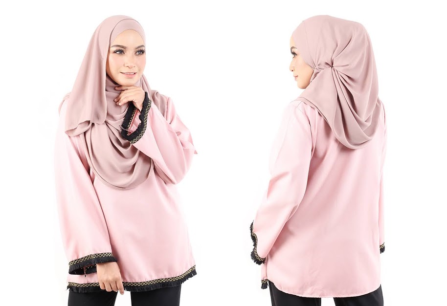 QA-488 Lovely Muslimah Blouse Pink