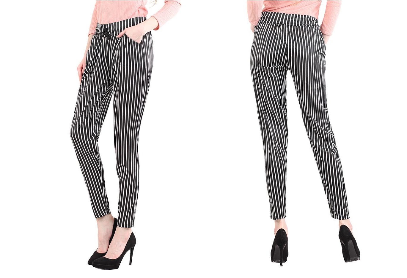 QA-494 Women's Pants Black White