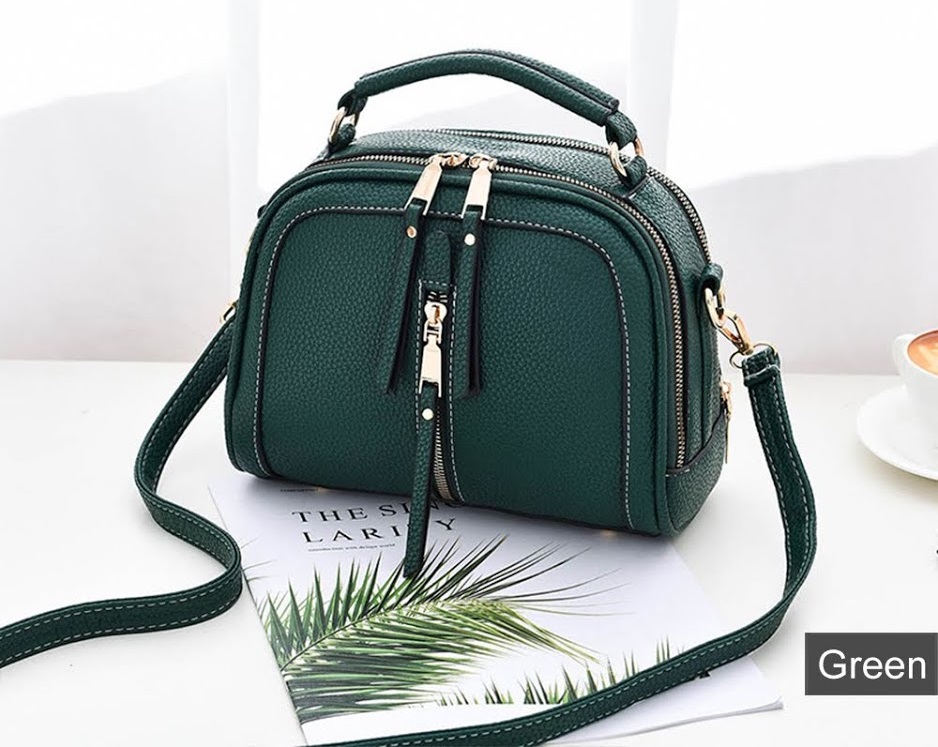 QA-497 Women's Zippers Handbag Green