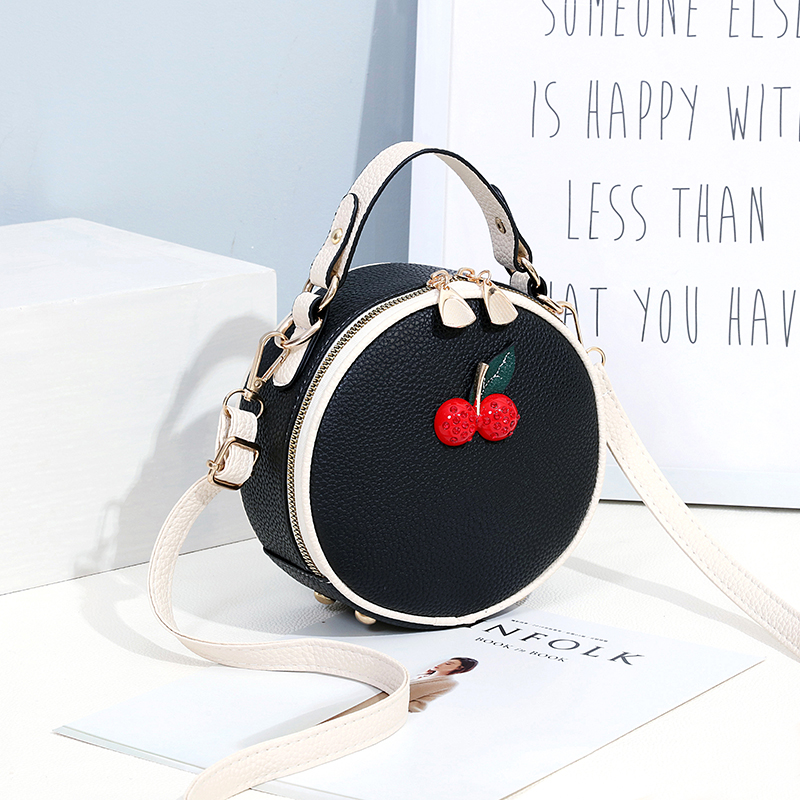 QA-499 Cute Cherry Sling Bag Black