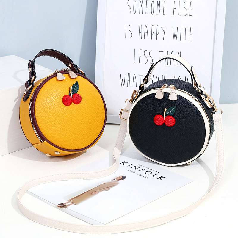 QA-499 Cute Cherry Sling Bag Black