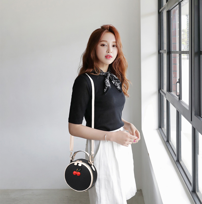 QA-499 Cute Cherry Sling Bag Black