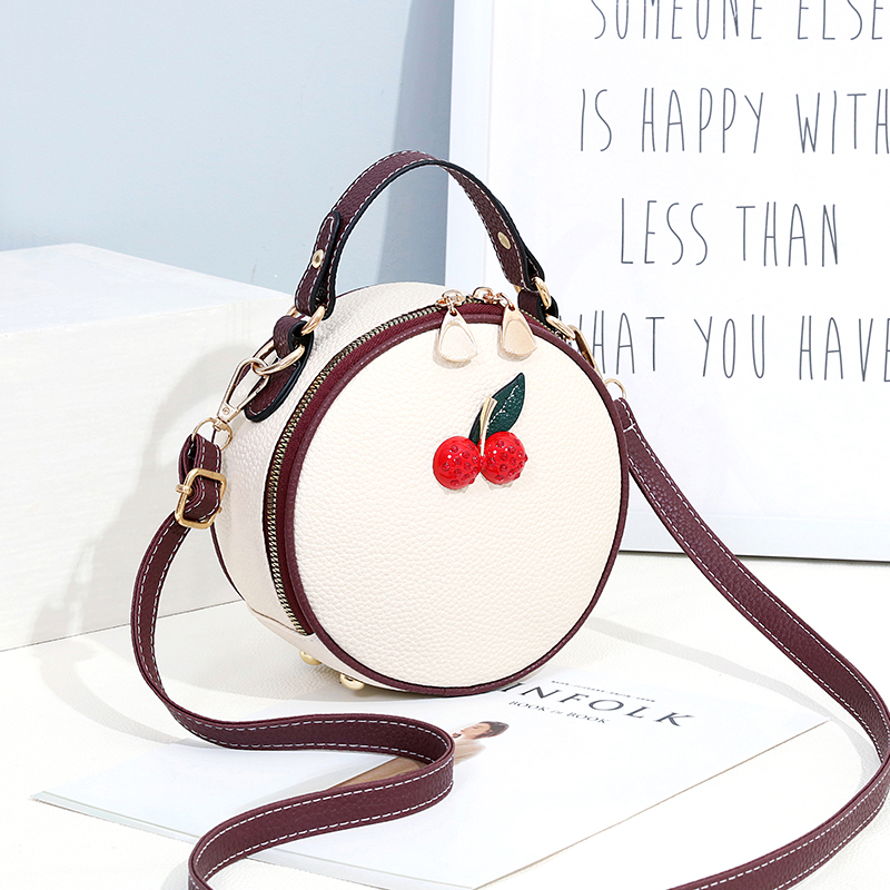 QA-499 Cute Cherry Sling Bag White