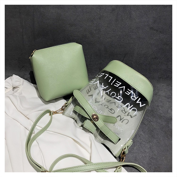 KW80396 2 In 1 Trans Cute Sling Bag Green