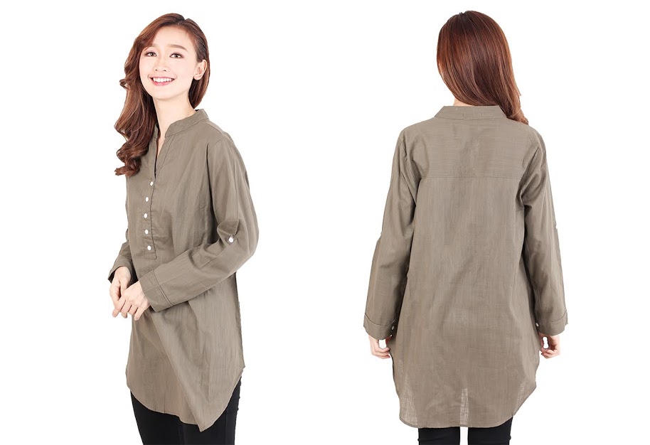 QA-513 Women's Casual Blouse Coffee