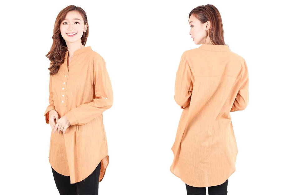 QA-513 Women's Casual Blouse Mustard