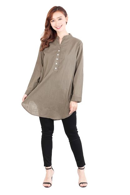 QA-513 Women's Casual Blouse Coffee