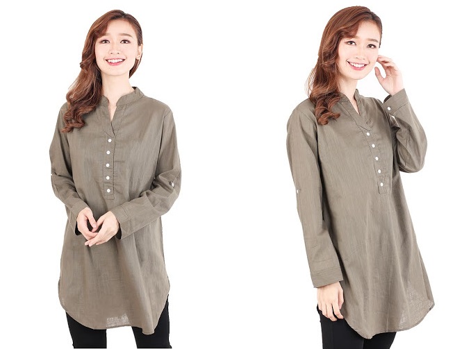 QA-513 Women's Casual Blouse Coffee