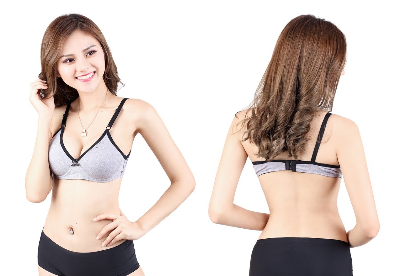 QA-515 Non-Wired Women's Bra Grey