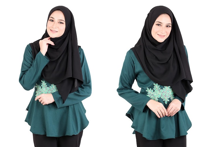 QA-518 Embroidery Women's Blouse Green