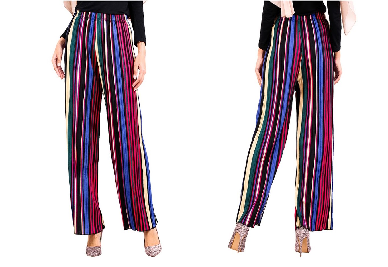 QA-519 Multicolor Striped Pants Festival