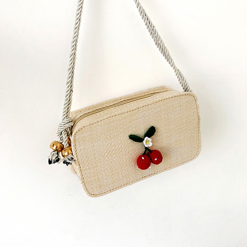 KW80399 Cherry Sling Bag Cream