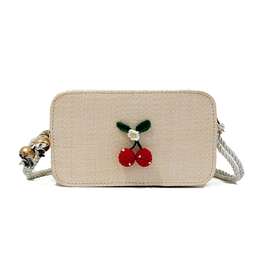 KW80399 Cherry Sling Bag Cream