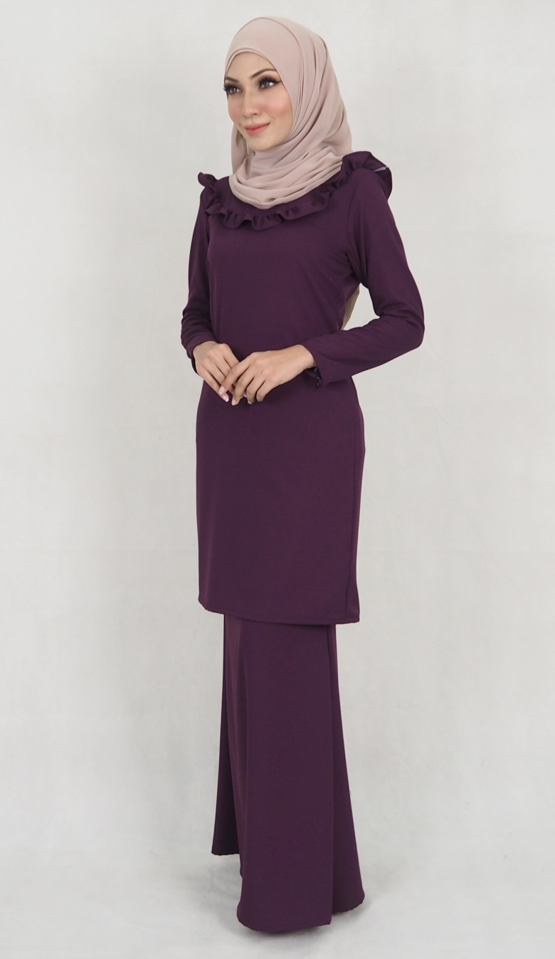 SW5154 Baju  Kurung  Plus  Size  Purple Other Dresses 