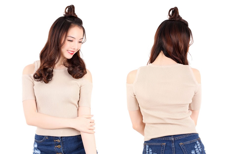 QA-529 Fashion Top Beige