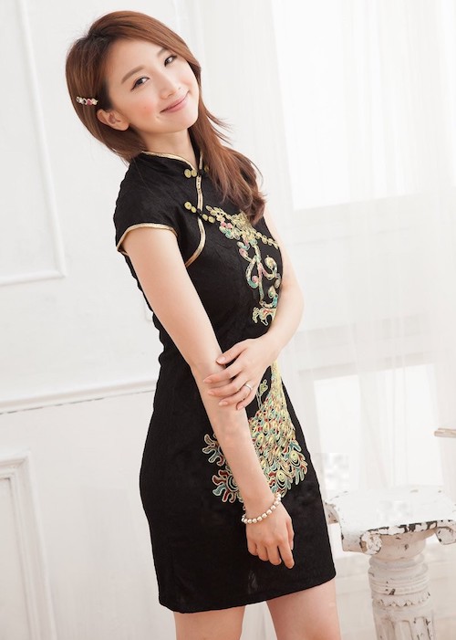 JW5078 Stylish Cheongsam Black