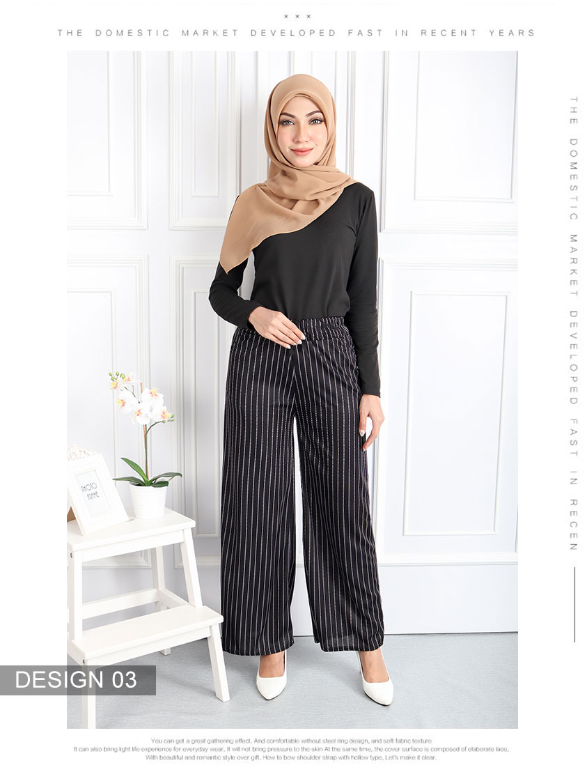 QA-542 WOMEN STRIPES PALAZZO DESIGN 03